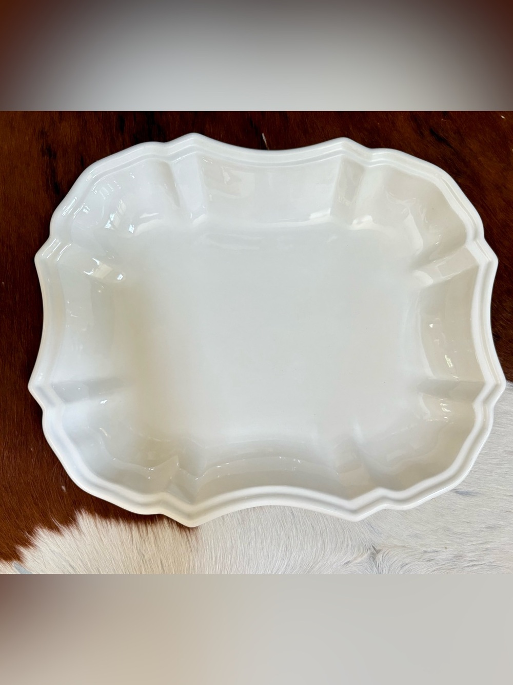 Large Off White Serving Platter